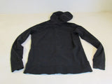 Reebok Athletic Zip Up Hoodie Black Cotton Female Size M -- Used