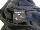 Reebok Athletic Zip Up Hoodie Black Cotton Female Size M -- Used