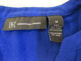 INC Blouse Royal Blue Rayon Polyester Female Size M -- Used