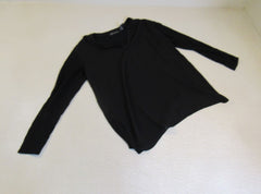 INC Blouse Black Rayon Polyester Female Size M -- Used