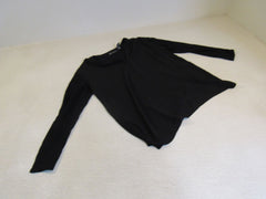 INC Blouse Black Rayon Polyester Female Size M -- Used