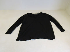 INC Blouse Black Rayon Polyester Female Size M -- Used