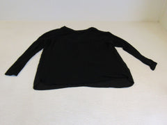 INC Blouse Black Rayon Polyester Female Size M -- Used