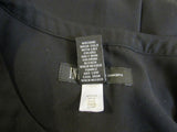 INC Blouse Black Lace Up Front Polyester Female Size 8 -- Used