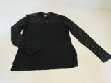 INC Blouse Black Lace Top & Sleeves Female Size M -- Used
