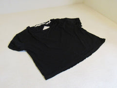 We The Free T-Shirt Black Open Back Polyester Cotton Rayon Female Size XS -- Used