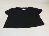 We The Free T-Shirt Black Open Back Polyester Cotton Rayon Female Size XS -- Used