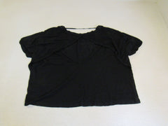 We The Free T-Shirt Black Open Back Polyester Cotton Rayon Female Size XS -- Used