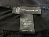INC Blouse Black Ruffle on Sleeve Rayon Spandex Female Size M -- Used
