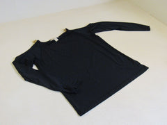 Michael Kors Blouse Black Open Shoulder Female Size M -- Used