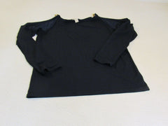 Michael Kors Blouse Black Open Shoulder Female Size M -- Used