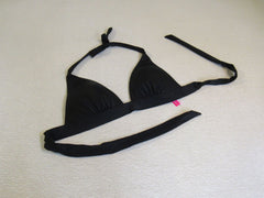 Victoria Secret Swim Suit Top Black Ties Size S Nylon Elastane Female Size S -- Used