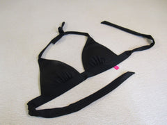 Victoria Secret Swim Suit Top Black Ties Size S Nylon Elastane Female Size S -- Used