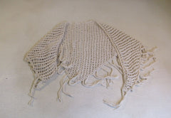 Designer Shawl Cream Fringes Female -- Used