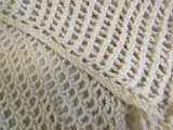 Designer Shawl Cream Fringes Female -- Used