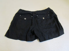 INC Shorts Black Pockets Linen Female Size 4 -- Used