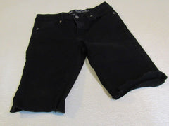 Massimo Denim Mid-Rise Bermuda Black Cotton Polyester Lycra Female Size 8 -- Used
