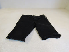 Massimo Denim Mid-Rise Bermuda Black Cotton Polyester Lycra Female Size 8 -- Used