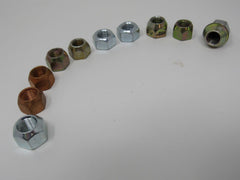 Standard Lot of 10 Misc Lug Hex Nuts -- New