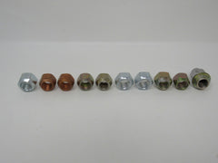 Standard Lot of 10 Misc Lug Hex Nuts -- New