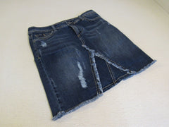 INC Denim Regular Fit Skirt Blue Cotton Polyester Spandex Female Size 4 -- Used