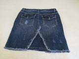 INC Denim Regular Fit Skirt Blue Cotton Polyester Spandex Female Size 4 -- Used