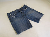 American Eagle Stretch Denium Bermuda Shorts Blue Cotton Spandex Female Size 6 -- Used