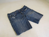 American Eagle Stretch Denium Bermuda Shorts Blue Cotton Spandex Female Size 6 -- Used