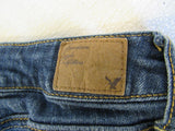 American Eagle Stretch Denium Bermuda Shorts Blue Cotton Spandex Female Size 6 -- Used