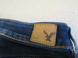 American Eagle Leggings Crop Blue Super Stretch Cotton Polyester Female Size 6 -- Used