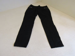 INC Pant Black Front Zip Pockets Rayon Nylon Spandex Female Size 4 -- Used
