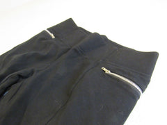 INC Pant Black Front Zip Pockets Rayon Nylon Spandex Female Size 4 -- Used