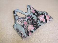 Nike Dri-Fit Sports Bra Blue with Black/Pink/White Racerback Female Size M -- Used