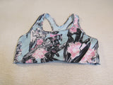 Nike Dri-Fit Sports Bra Blue with Black/Pink/White Racerback Female Size M -- Used