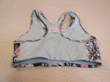 Nike Dri-Fit Sports Bra Blue with Black/Pink/White Racerback Female Size M -- Used