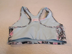 Nike Dri-Fit Sports Bra Blue with Black/Pink/White Racerback Female Size M -- Used