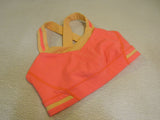 Lululemon Sports Bra Neon & Pale Peach Criss Cross Luon Female Size 6 -- Used