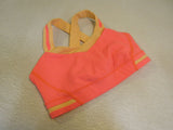Lululemon Sports Bra Neon & Pale Peach Criss Cross Luon Female Size 6 -- Used