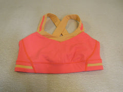 Lululemon Sports Bra Neon & Pale Peach Criss Cross Luon Female Size 6 -- Used