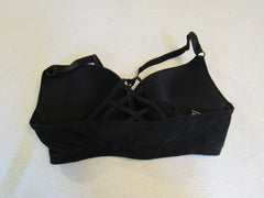 Victoria Secret Push Up Bra Black Racerback Nylon Elastane Female Size 34D -- Used