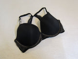 b.temptd Bra Black with Blue Accent Padded Nylon Spandex Female Size 34D -- Used