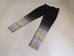Calvin Klein Performance Leggings Black with Multicolored Stripes Female Size S -- Used