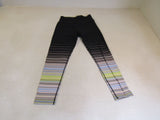 Calvin Klein Performance Leggings Black with Multicolored Stripes Female Size S -- Used