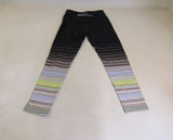 Calvin Klein Performance Leggings Black with Multicolored Stripes Female Size S -- Used