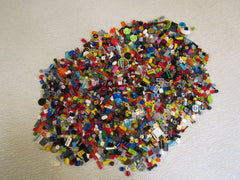 Lego 12-oz Assortment Small Blocks Hinges Joints Jumpers Dishes Connectors Pins and Axle Pins 790-102822 -- Used
