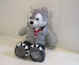 BAB Great Wolf Lodge Plush Wolf Build A Bear 3+ Oufit and Slippers 1075408 -- Used