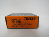 Timken Tapered Roller Bearings SET46 JL26749F JL26710 -- New