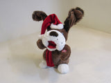 Designer Plush Christmas Dog Brown/Red Wont Power On X80901313-A -- Used