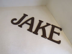 Designer JAKE Letters Brown Each 12-in x 7-1/2-in x 5/8-in 114-011923 -- Used