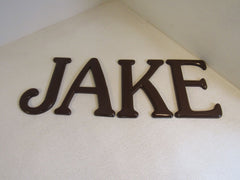 Designer JAKE Letters Brown Each 12-in x 7-1/2-in x 5/8-in 114-011923 -- Used